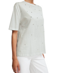 b.young maglietta manica corta da donna con applicazioni Pen Jewen 20814441 114800 bianco