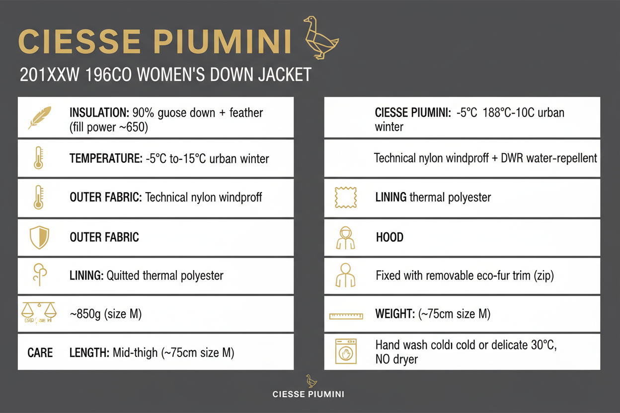 Ciesse Piumini 201XXW 196CO Technical Specs