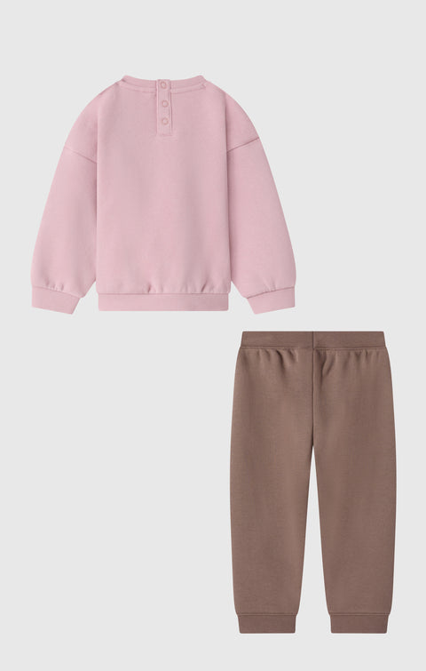 Champion tuta sportiva infant in cotone felpato 405235-PS090 rosa