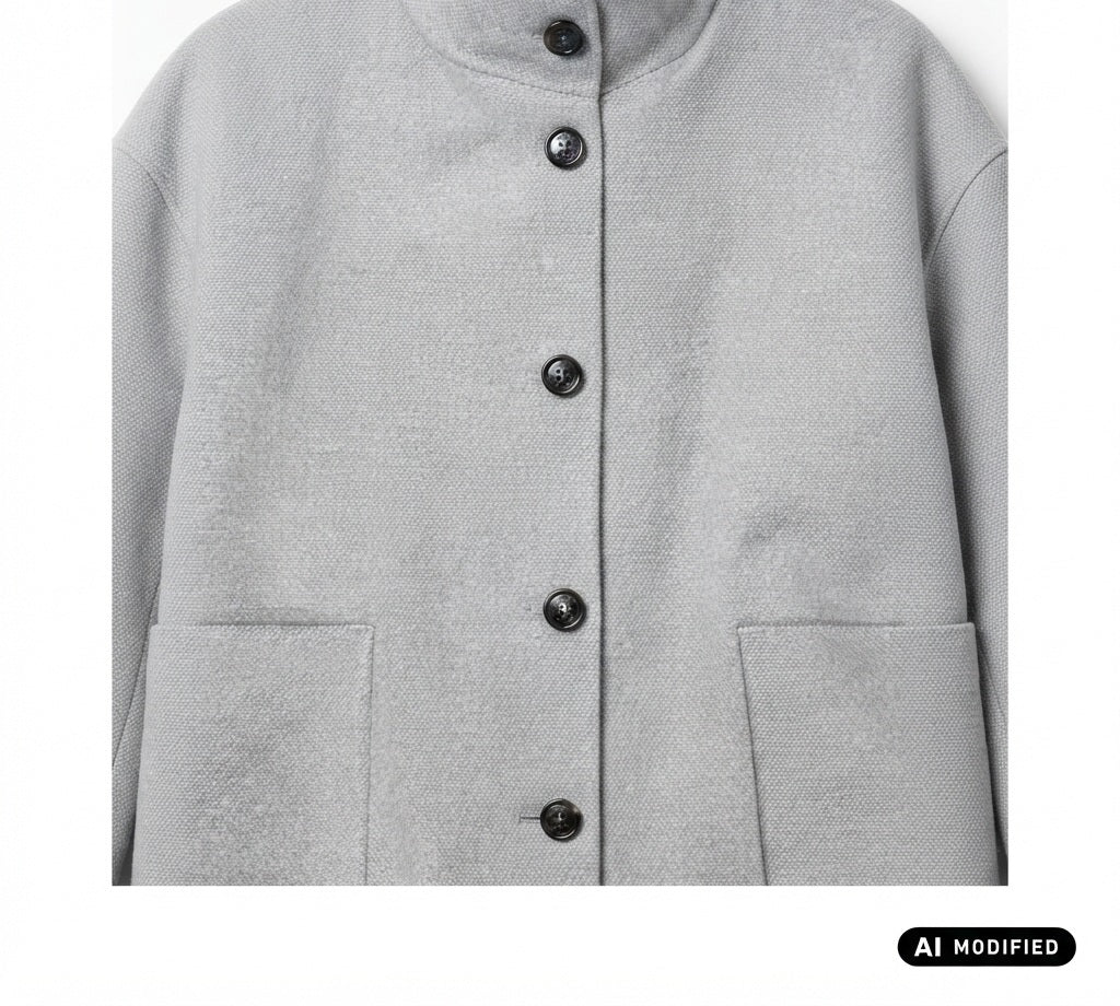 Griffai Cappotto donna con cappuccio DGF7360 grigio