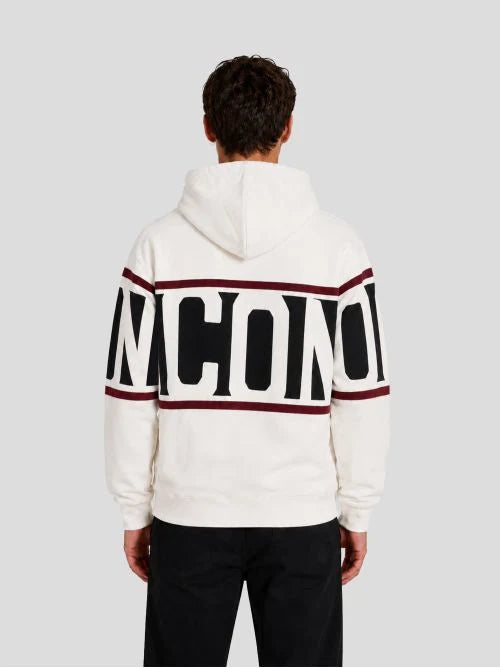 Icon felpa con cappuccio da uomo Stripe IUF053 bianca