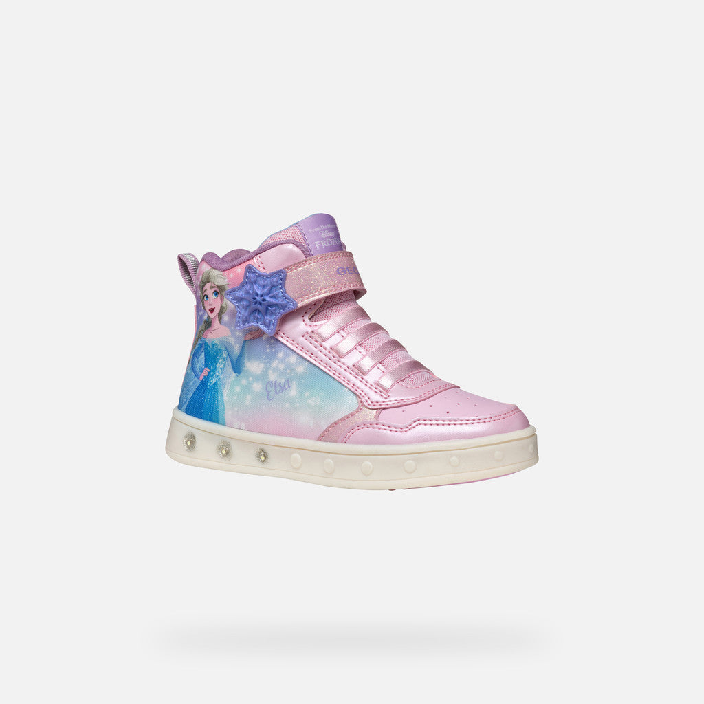 Scopri le Geox Scarpe Junior Rosa, sneaker Disney Frozen per bambine con design vivace e dinamico. Comfort e stile per le piccole fan di Elsa e Anna