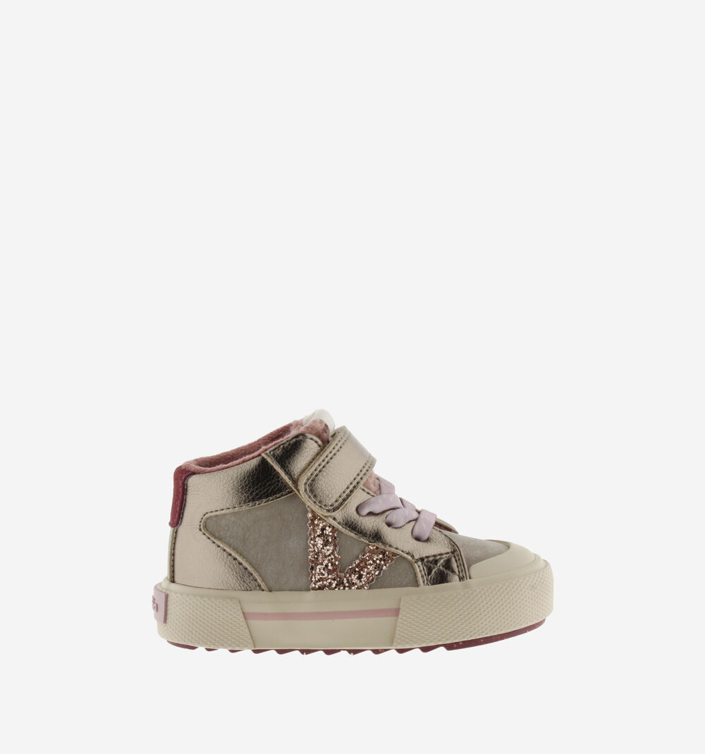 Victoria scarpa sneakers bimba con laccio elastico e velcro Tribu 1065203 beige