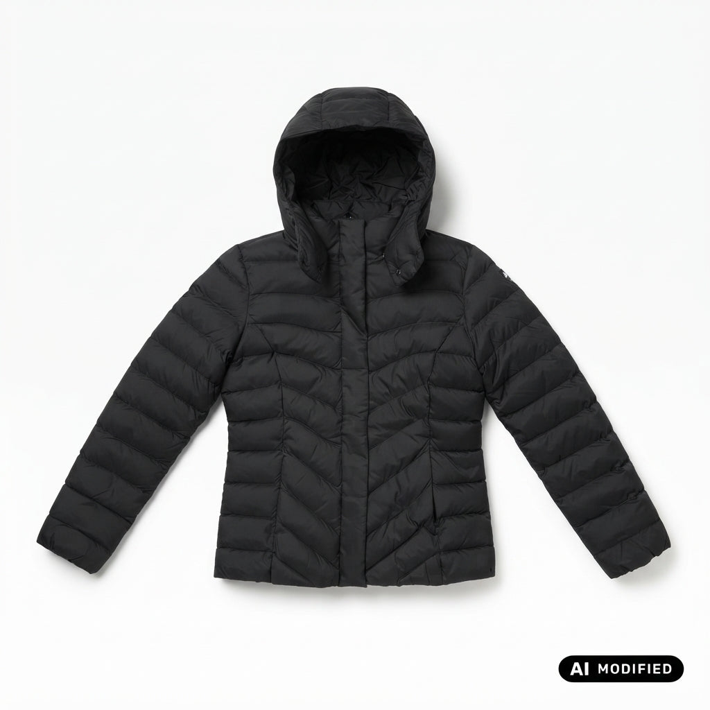 EA7 Armani giubbotto da donna con cappuccio 7W001502 AF16413 UC001 nero