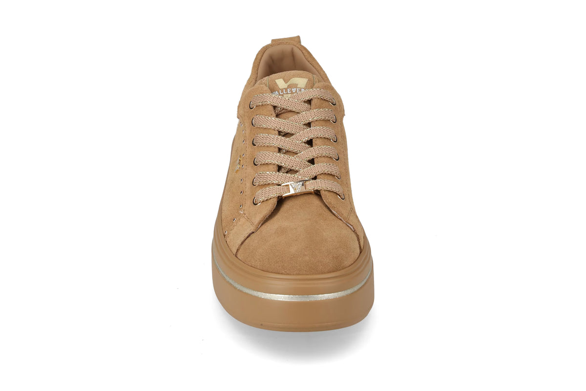 Valleverde scarpa sneakers con zeppa V35451 avana