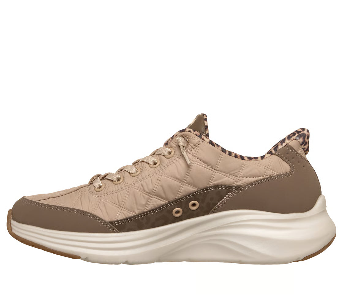 Skechers scarpa sneakers da donna Slip-ins Contour Foam Cozy Fit Leopard Dream150419-BRN marrone