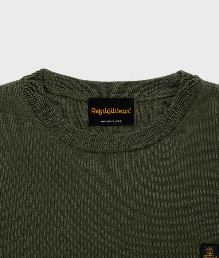 RefrigiWear Bennet Pullover M26908 MA0015 E04010 Uomo Verde - Maglia Merino