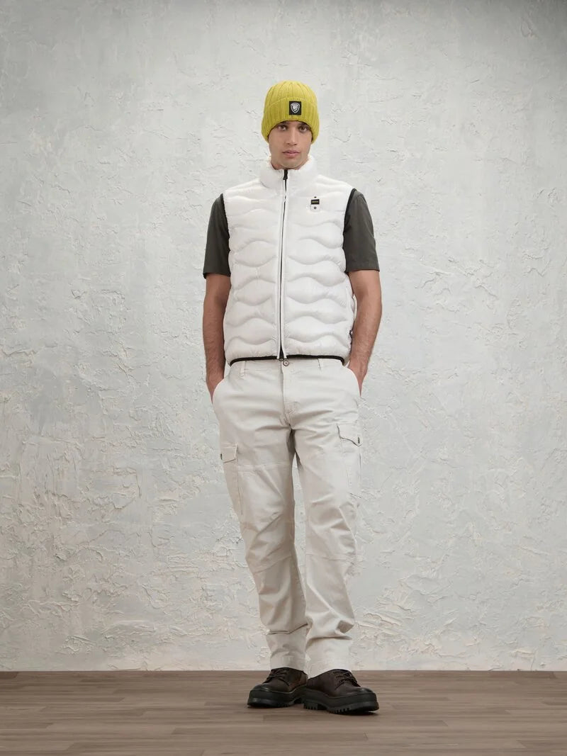 Blauer SMANICATO IMBOTTITO OVATTA TERMICA DANNY 26WBLUX02055 005958 100 bianco