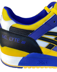 Asics scarpa sneakers da uomo Gel-Lyte III HN538 0191 bianco-giallo-nero-blu