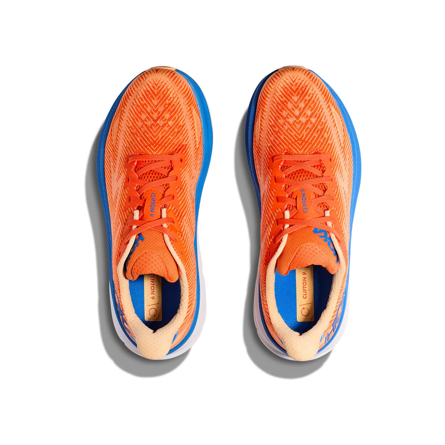 Hoka One One scarpa da corsa da uomo Clifton 9 1127895/VOIM arancio azzurro blu