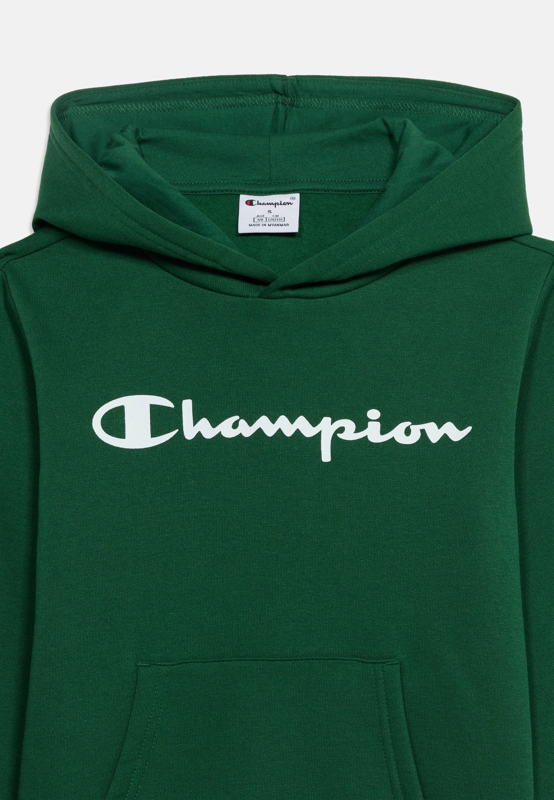 Champion Felpa con Cappuccio Fleece 307352-GS559 Verde Junior - Felpa Junior