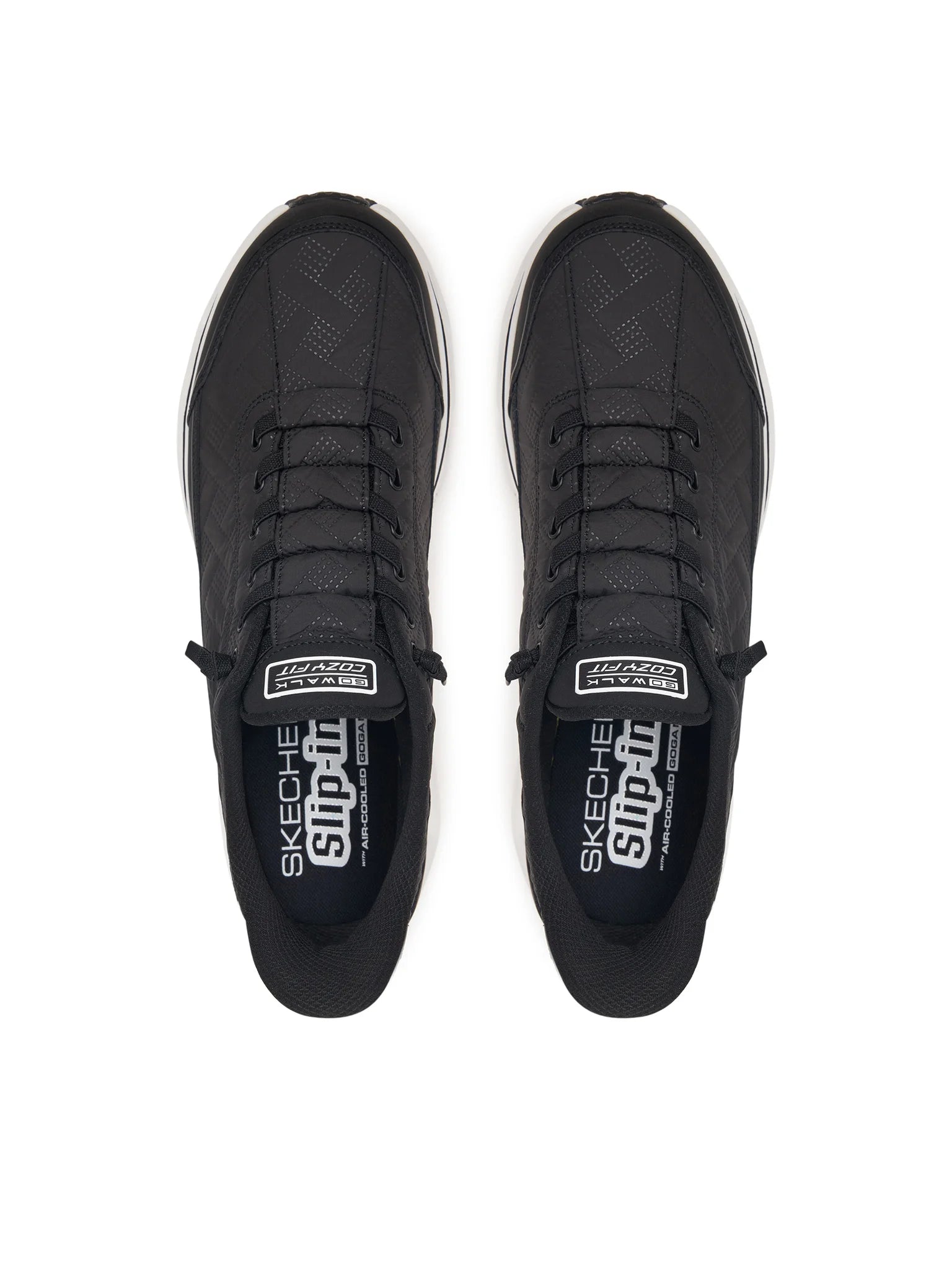 Skechers scarpa sneakers uomo Slip-ins GO WALK Glide-Step 2.0 Cozy Fit Walker 217035/BKW nera