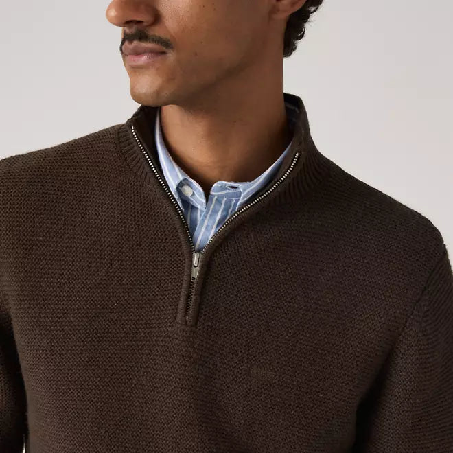 Levi's Felpa Housemark con cerniera corta 0058U0009 marrone