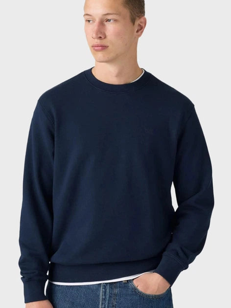 Levi’s – Felpa Uomo New Original Housemark 359090081 blu| Cotone Better Cotton, Logo Iconico, Comfort Casual Everyday