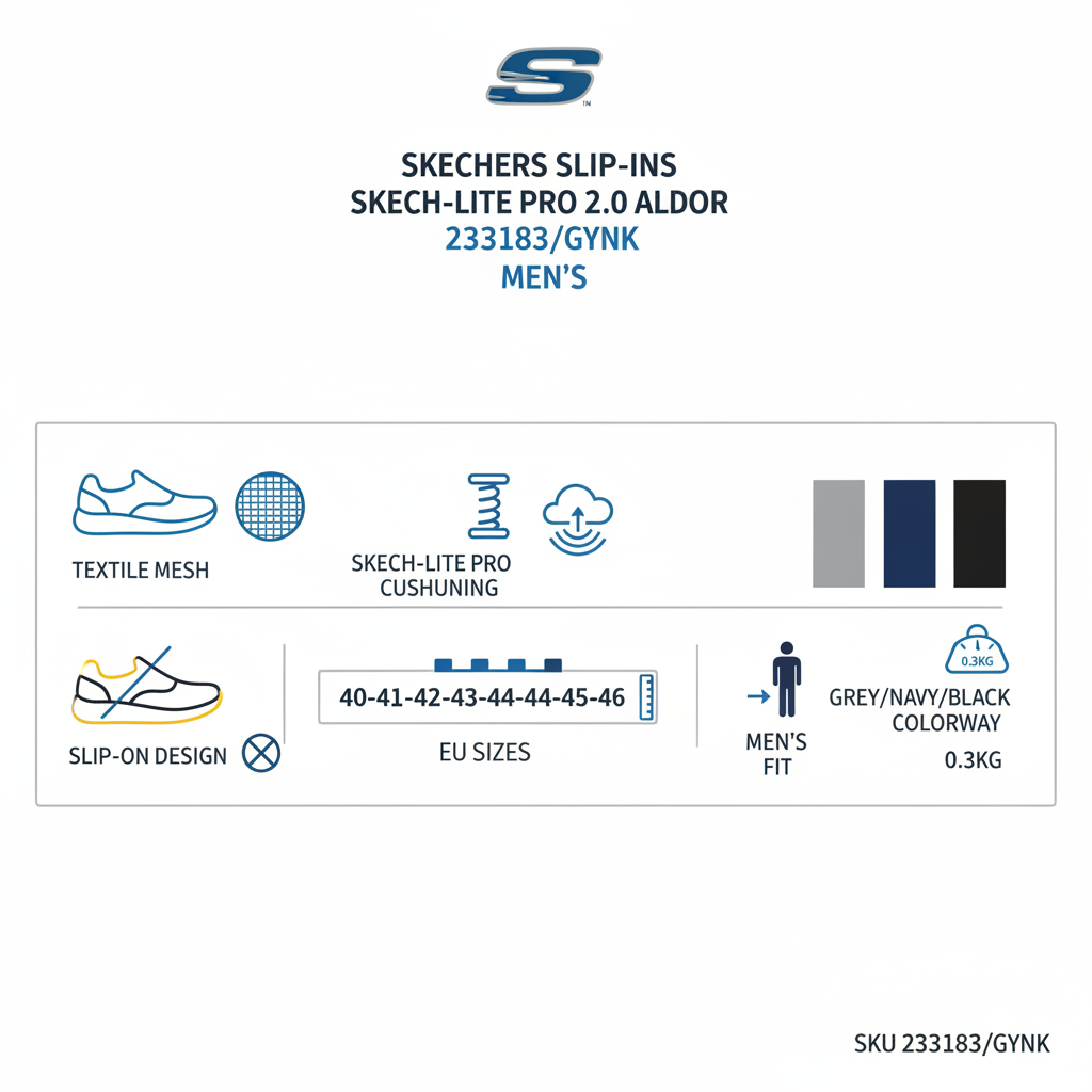 Infografica tecnica Skechers Skech-Lite Pro 2.0 Aldor