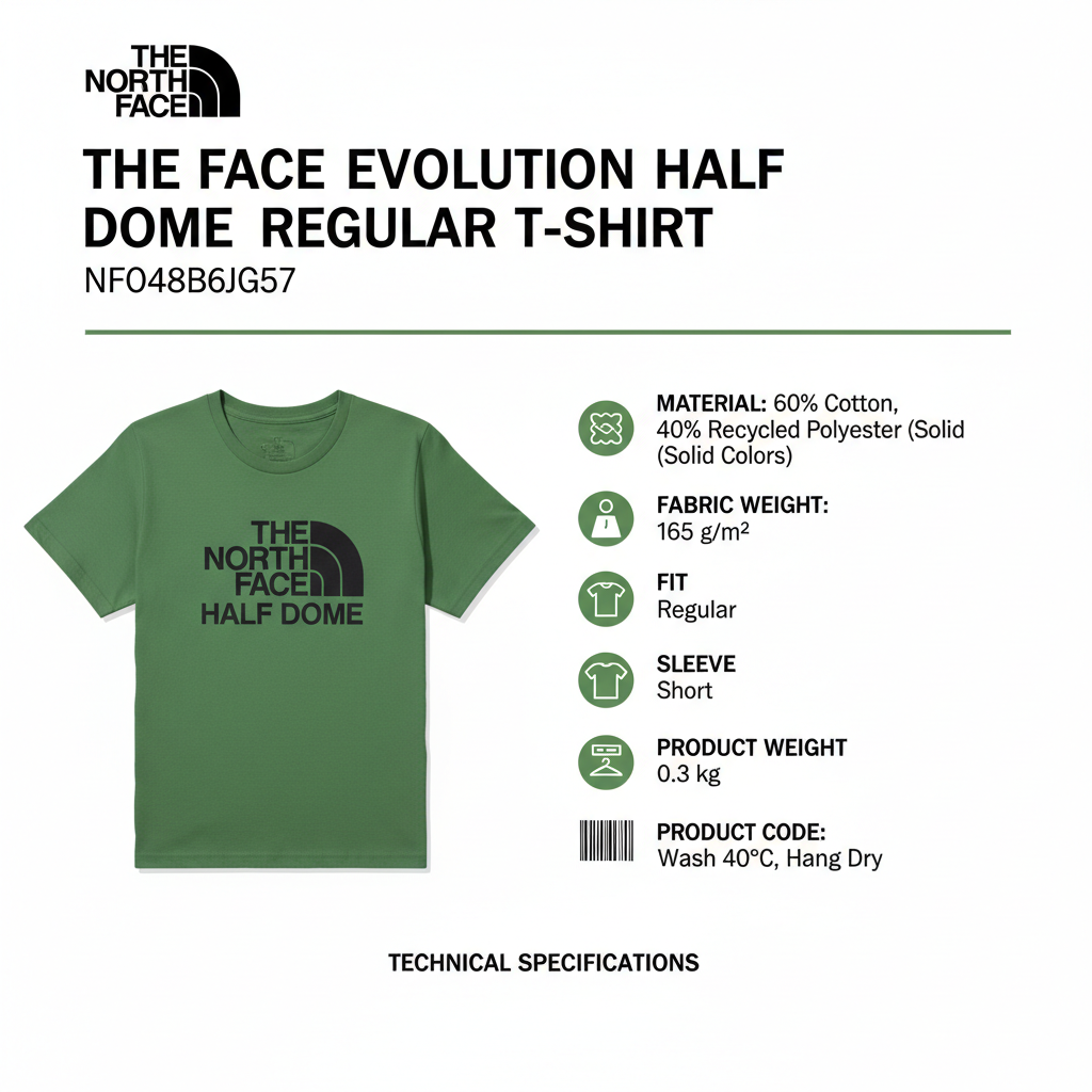 Infografica The North Face Evolution Half Dome NF0A8B6JG57