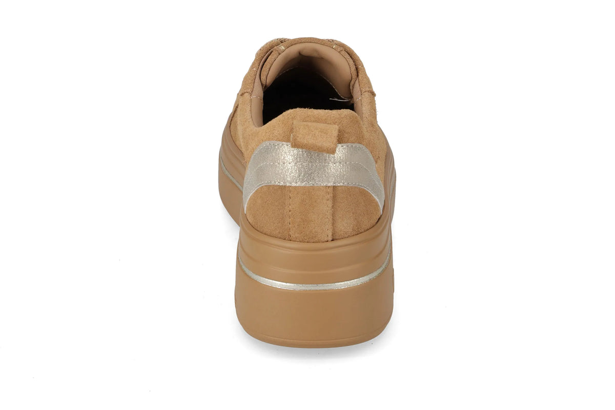 Valleverde scarpa sneakers con zeppa V35451 avana