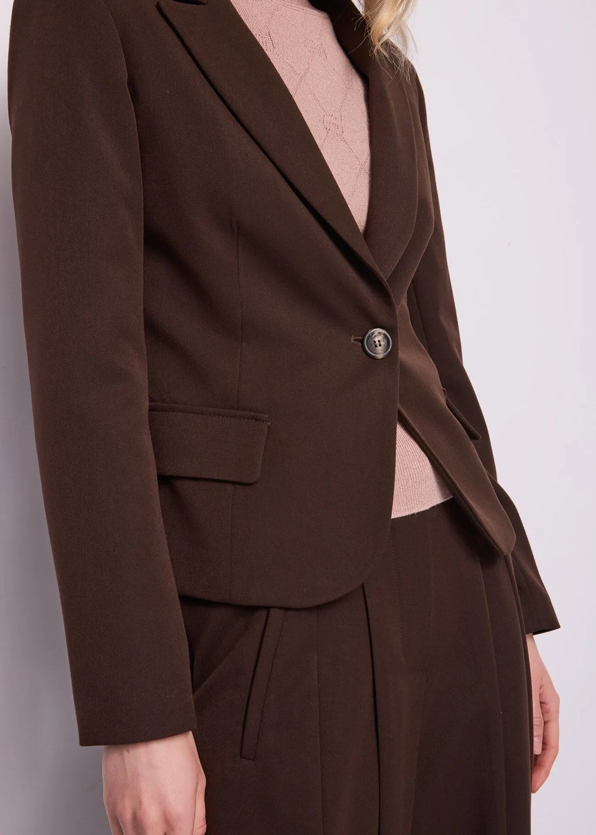 Gaudì Blazer da donna in viscosa elasticizzata 621BD35036 3339 marrone
