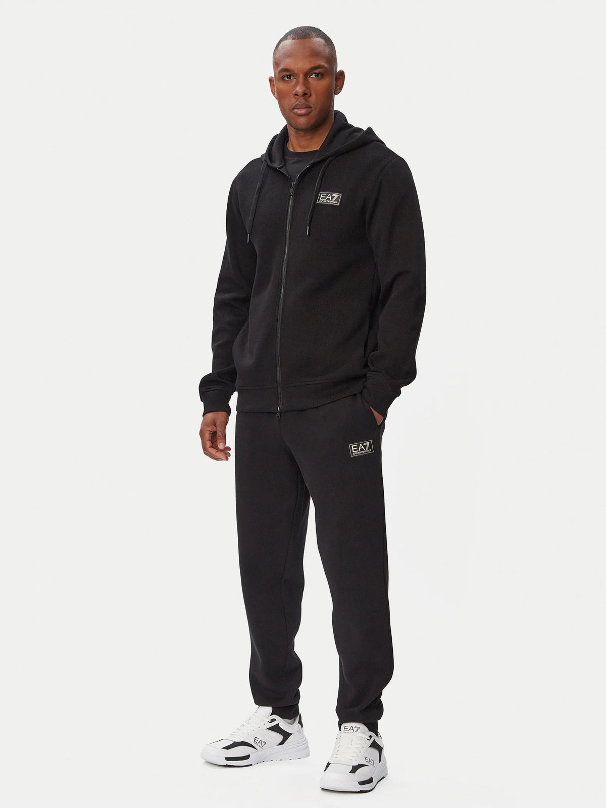 EA7 ARMANI felpa da uomo full zip 7M002233 AF21822 UC001 nera