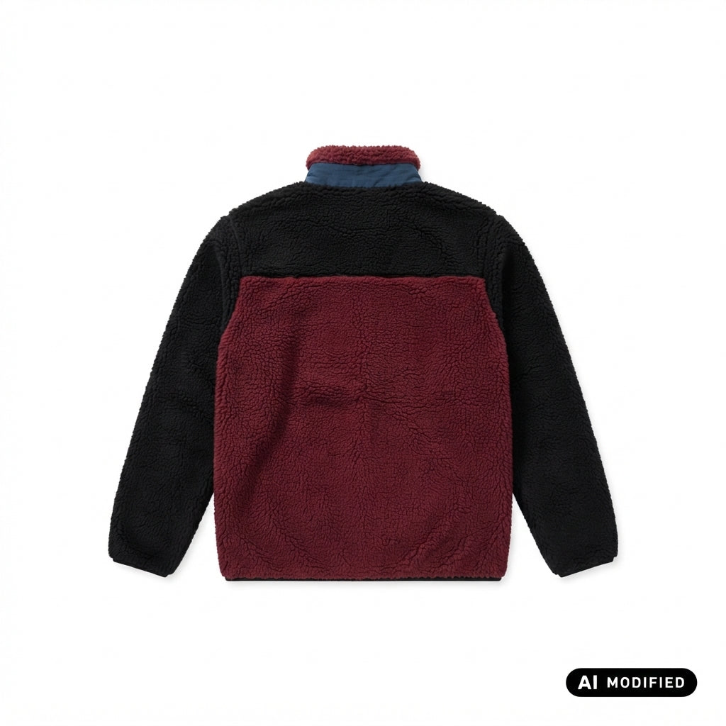 Champion Giacca Polar Teddy con Zip Intera da Bambino 307273 RS508 rosso scuro