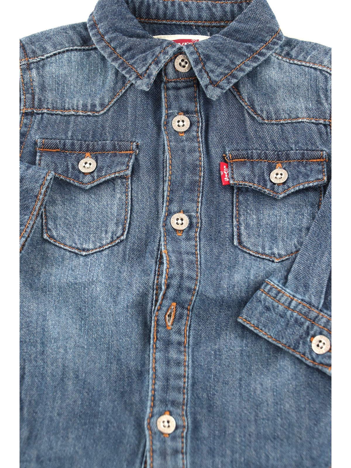 Levi's camicia in jeans infant The Big Cheese 6EM335-MDK blu
