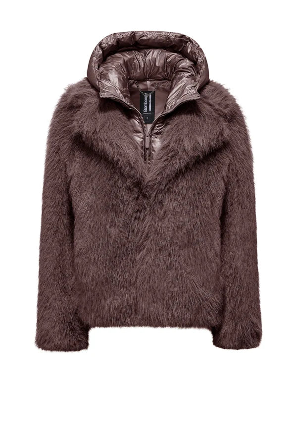 Bomboogie Paris Coat GW9148TFRL6-481 Donna Cioccolato - Cappotto Ecopelliccia