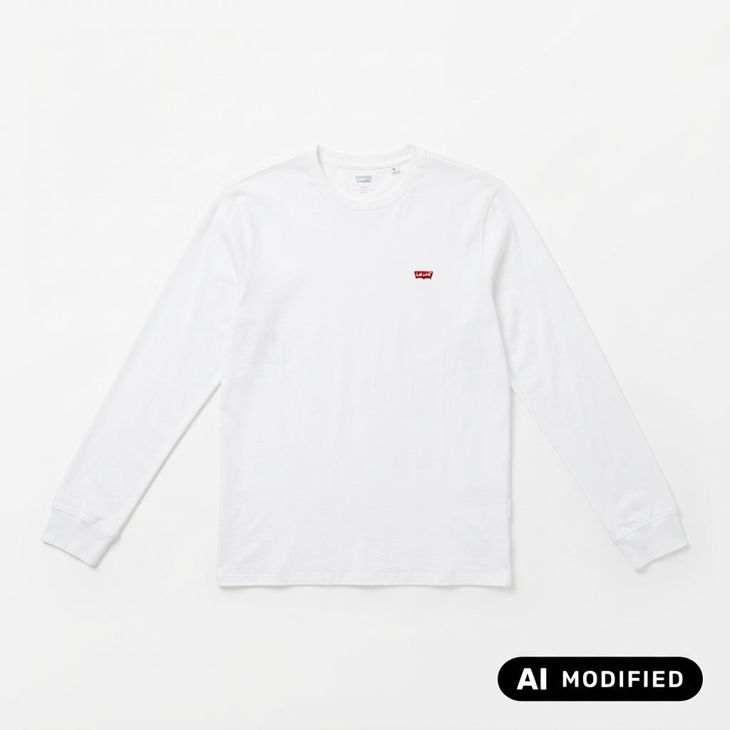 Levi's T-shirt Original manica lunga in cotone 728480000 bianco