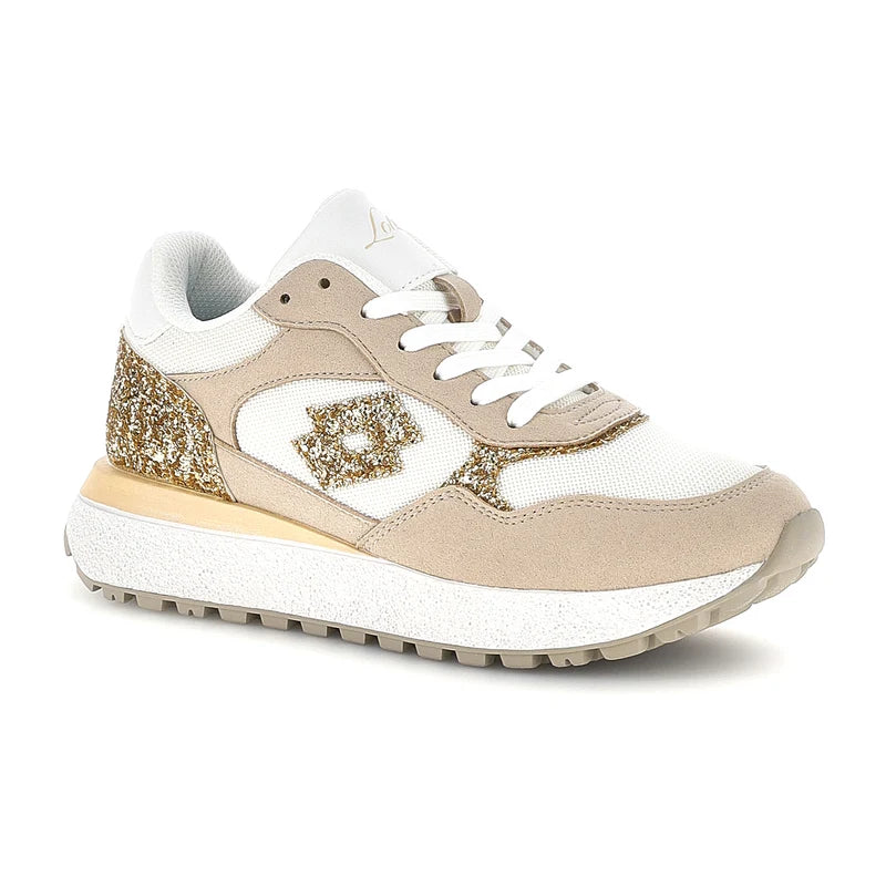 Lotto scarpa sneakers Velar AMF III Glitter 2 223840 EkH bianco