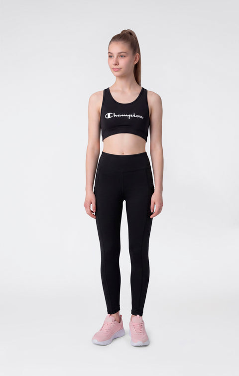 Champion pantalone sportivo da ragazza Leggings C-Tech 405142-KK001 nero