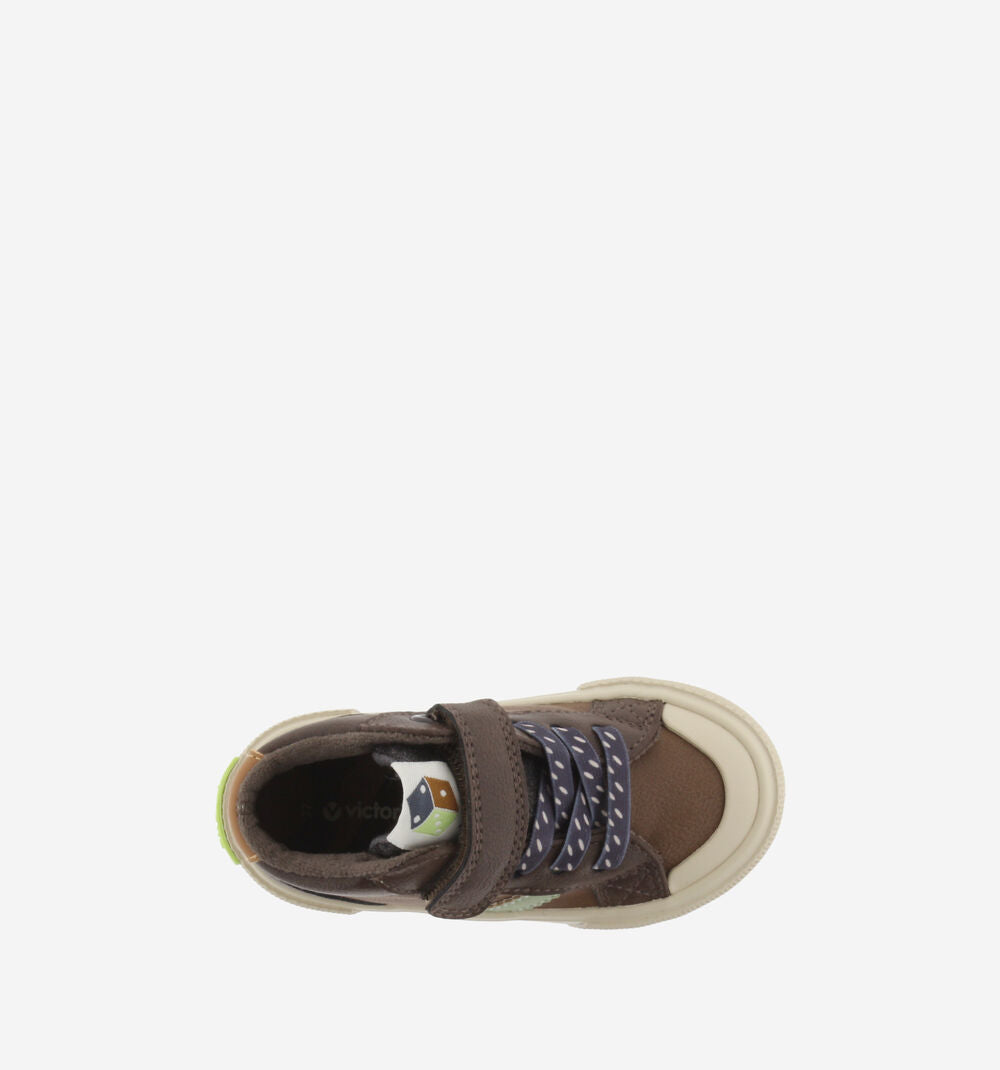 Victoria Sneakers Alta Bimbo Tribu 1065204 Marrone - Scarpe Junior Velcro