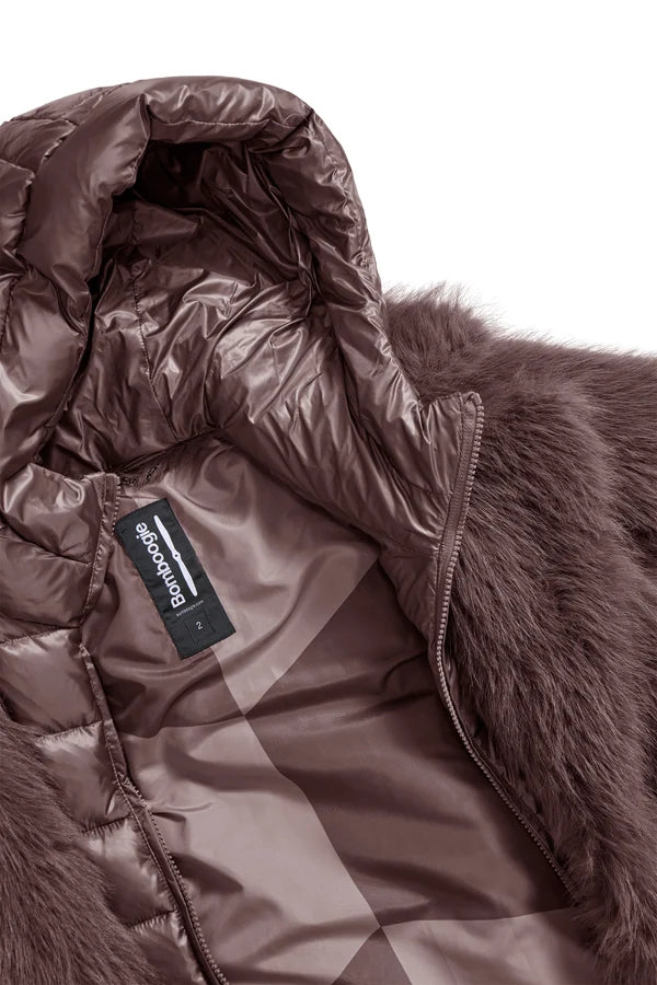 Bomboogie Paris Coat GW9148TFRL6-481 Donna Cioccolato - Cappotto Ecopelliccia