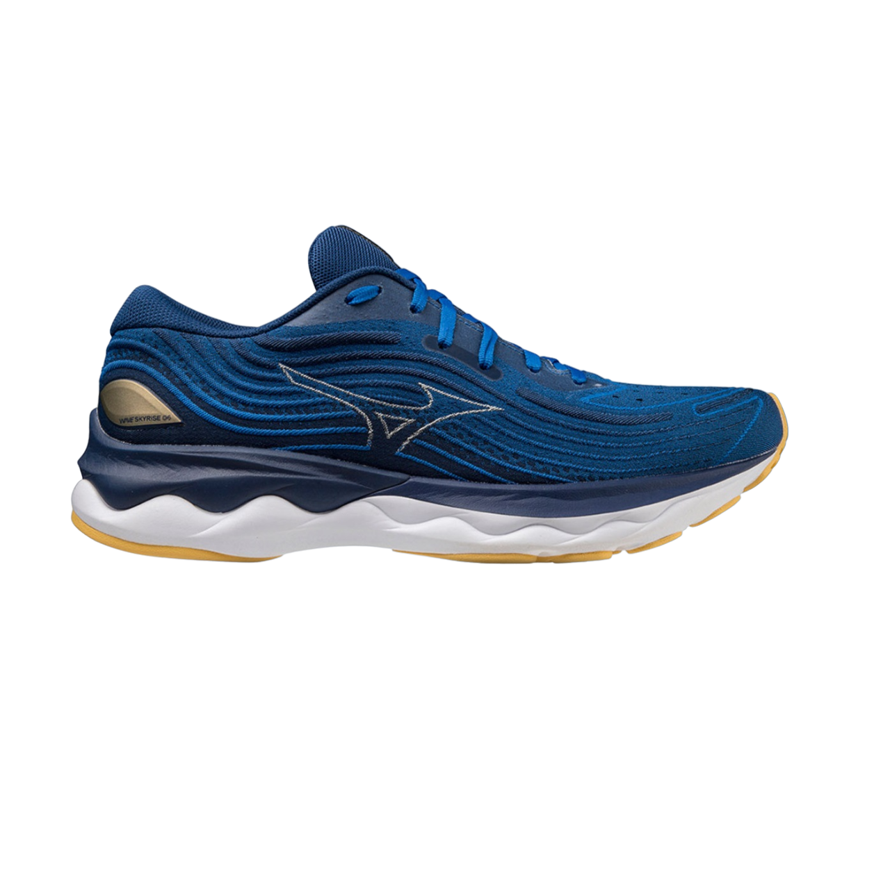 Mizuno scarpa da corsa da uomo Wave Skyrise 4 J1GC230903 french blue-vaporous gray-gold