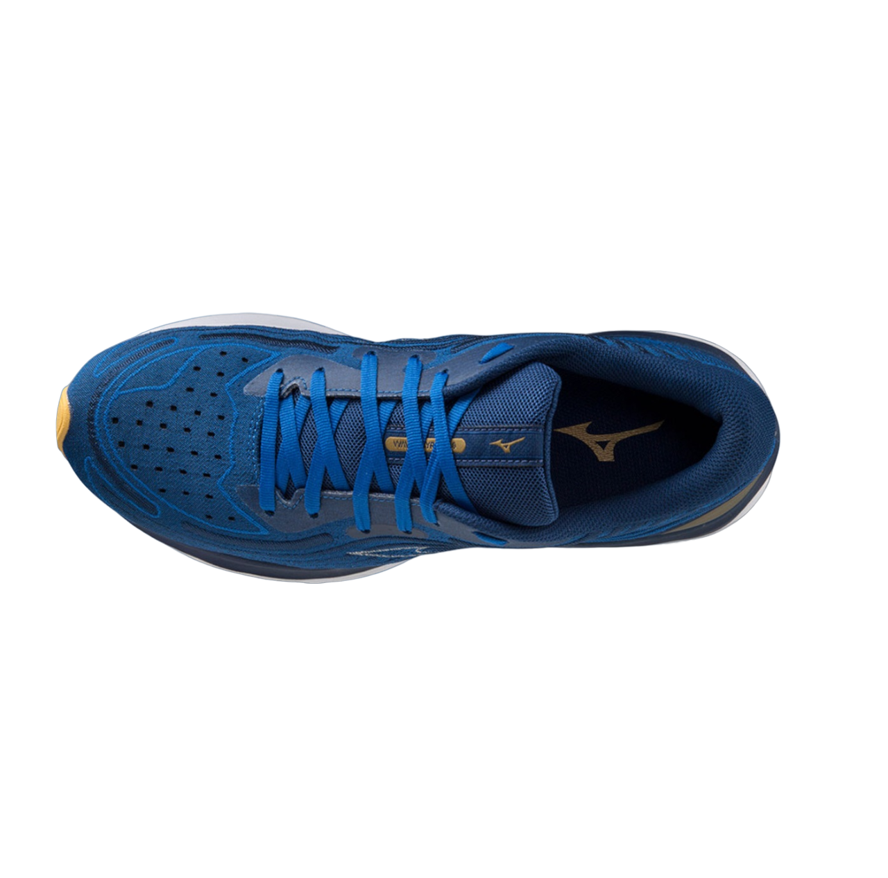 Mizuno scarpa da corsa da uomo Wave Skyrise 4 J1GC230903 french blue-vaporous gray-gold
