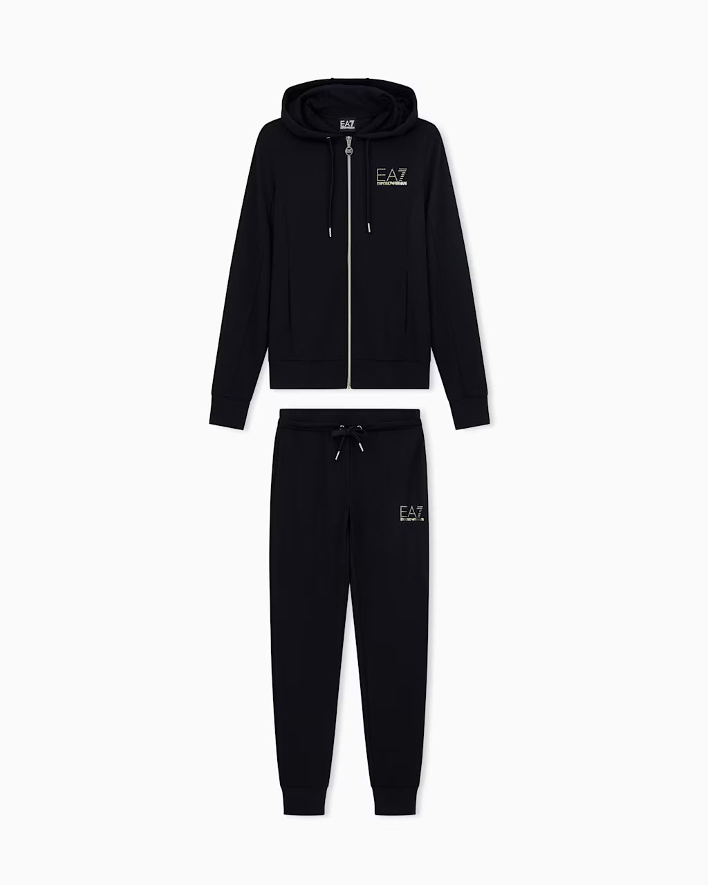 EA7 ARMANI tuta sportiva da donna con cappuccio 8NTV51 TJ9RZ 1200 nera