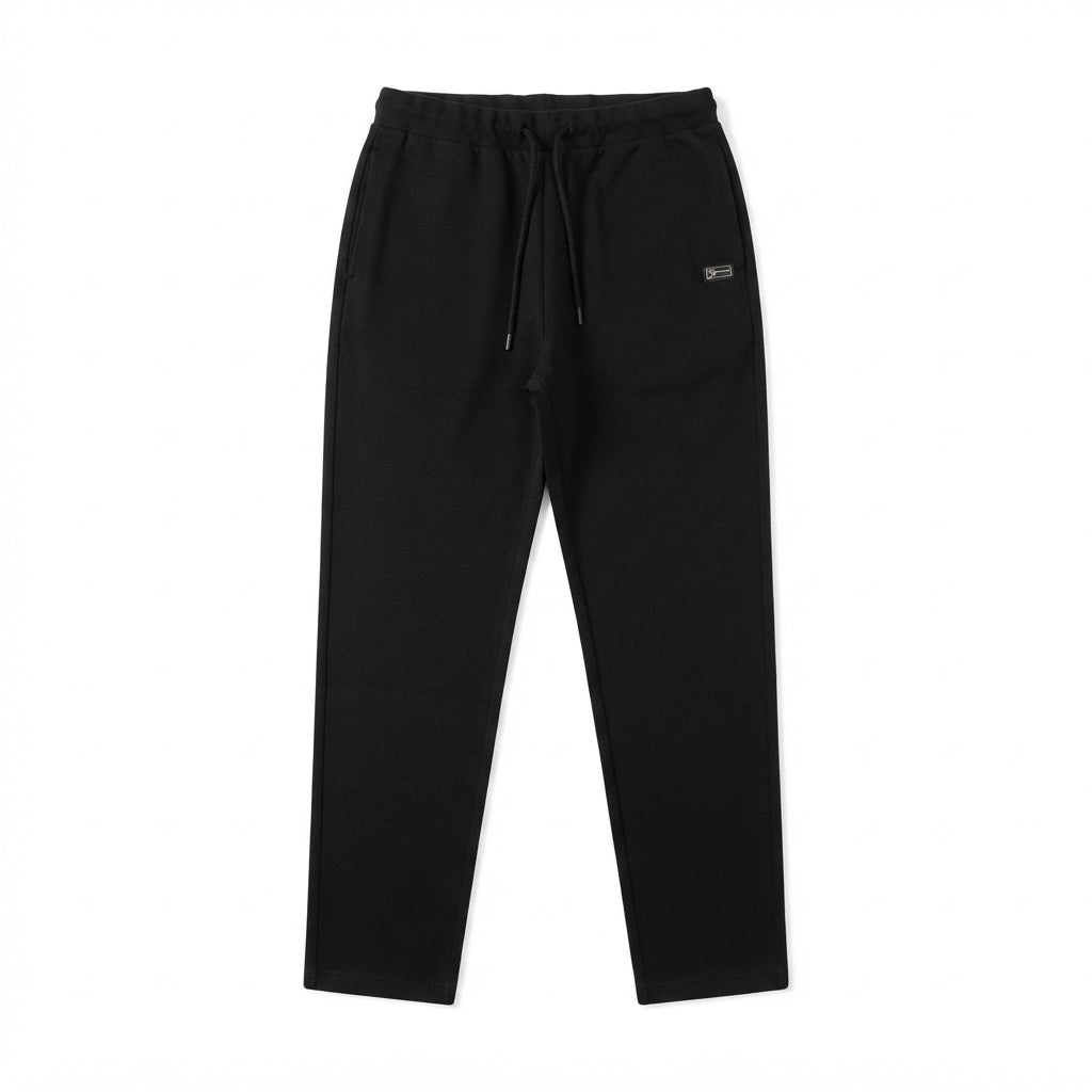 Hangar93 pantalone sportivo da uomo in cotone felpato Z805D nero