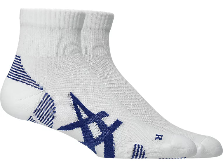 Asics calza running AEG 2 PACK CUSHIONED RUN QUARTER SOCK 3013B358-100 bianca