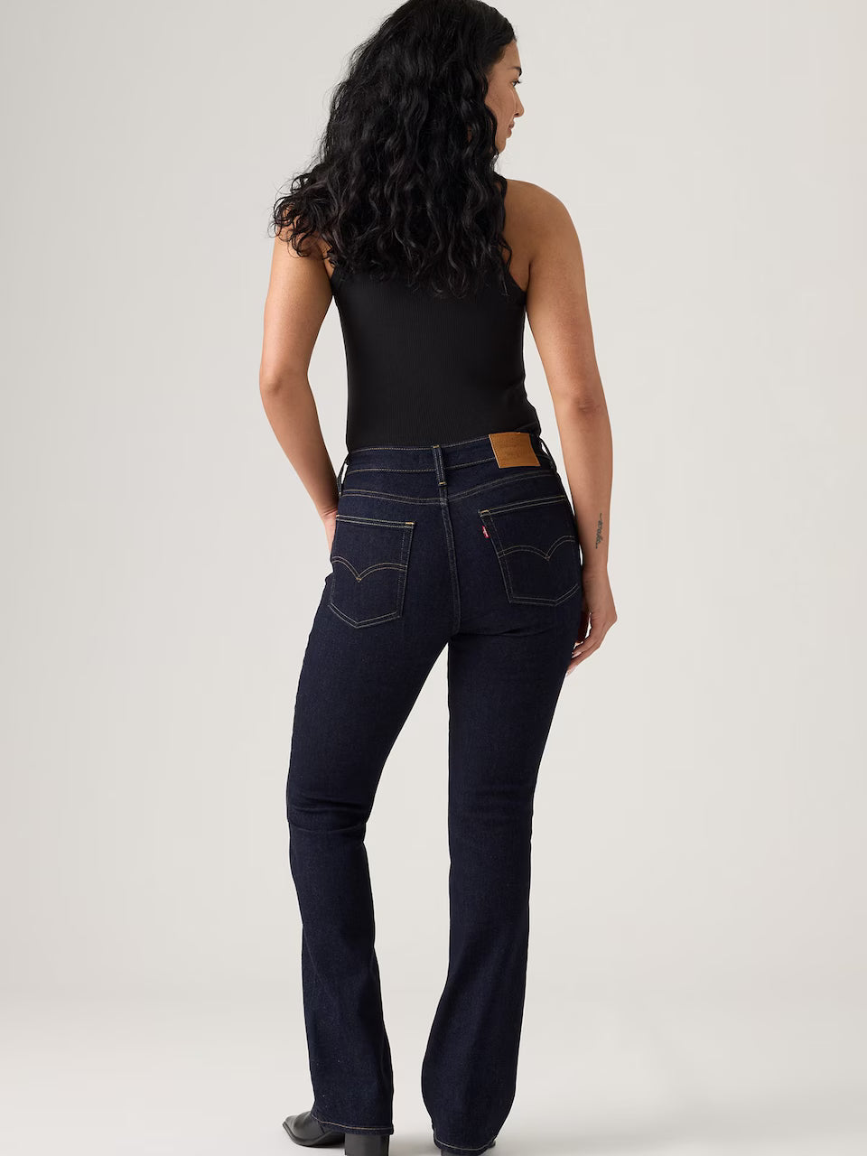 Levi's pantalone jeans donna 725 bootcut a vita alta blu