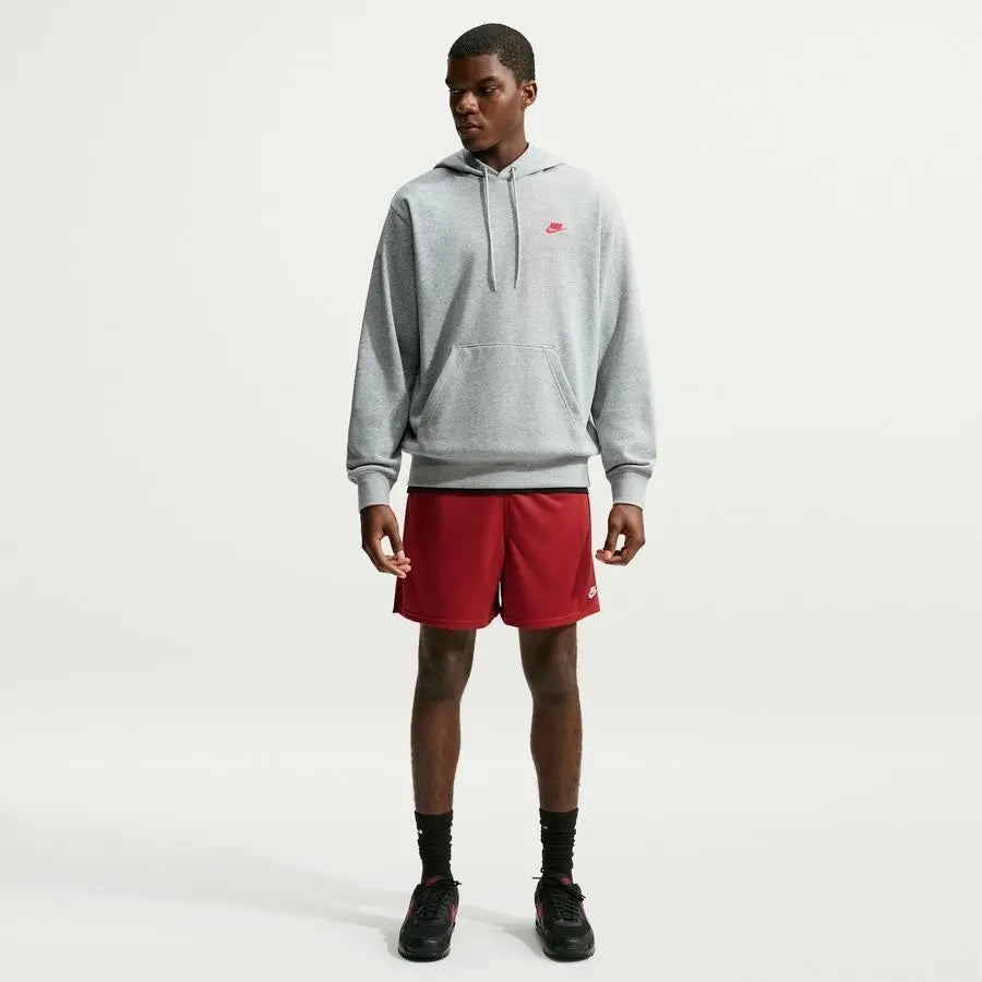 Nike Club Felpa pullover in French Terry con cappuccio da uomo FN3866-064 grigia