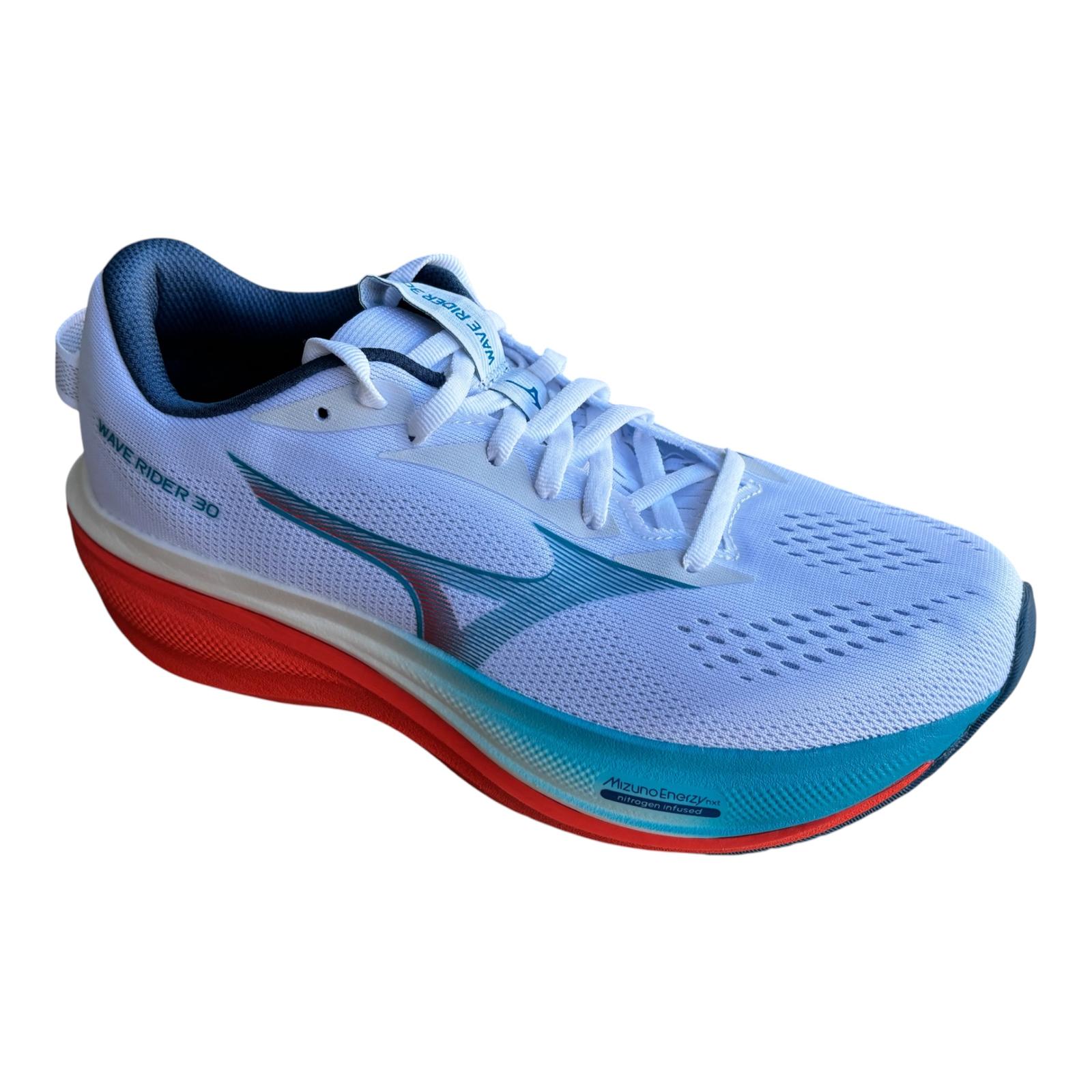 Mizuno scarpa running uomo Wave Rider 30 J1GM262051 White-Blue Jewel-Orange