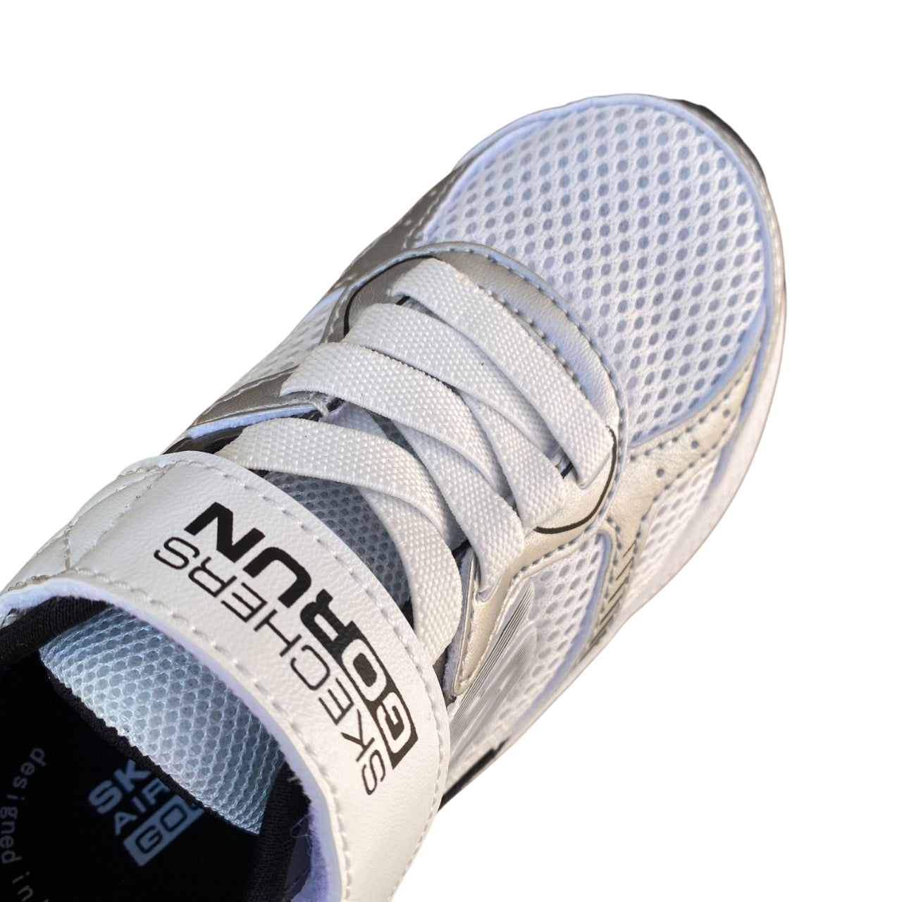 Skechers Scarpa da corsa Bambino GO RUN Consistent 2.0 Team-Pacer (405039L/SLW) Bianco-Argento