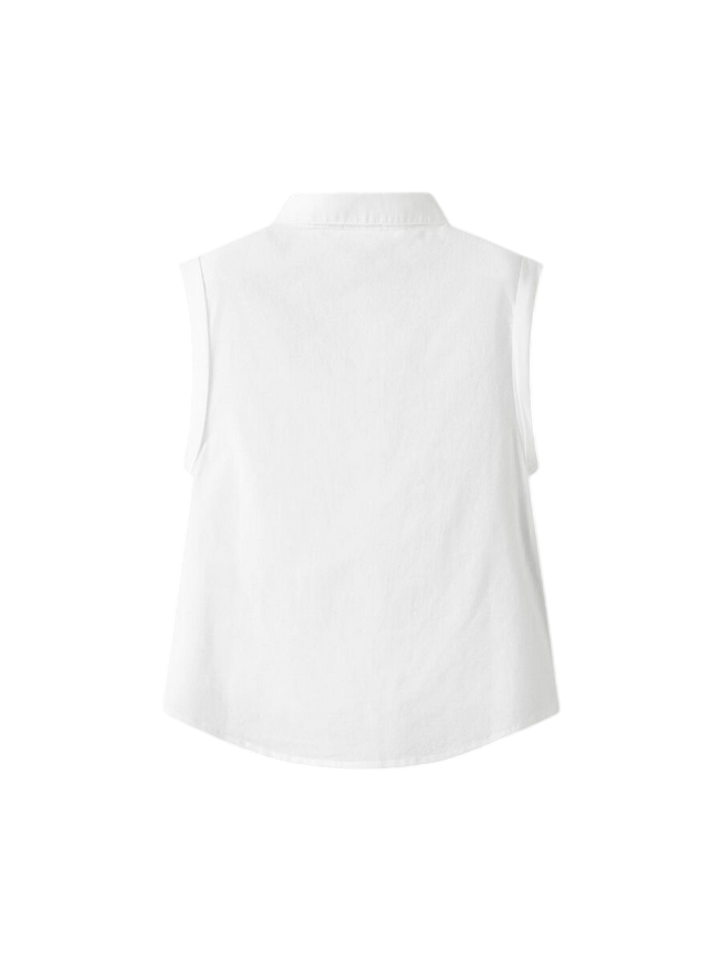 name it camicia senza maniche da ragazza 13200603 bianco