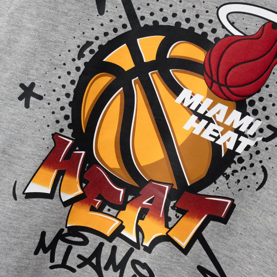 name it felpa con cappuccio da bambino con stampa Jimmy NBA Miami Heat 13225993 grigio