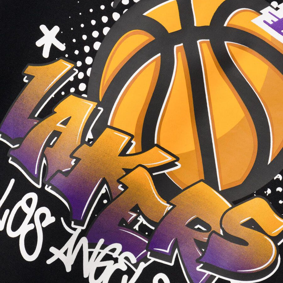 name it felpa con cappuccio da bambino con stampa Los Angeles Lakers 13225993 nero