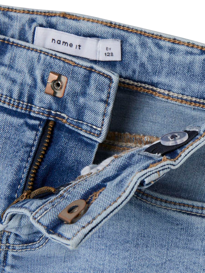 name it pantalone jeans da ragazza a  zampa Polly 13208876 blu medio
