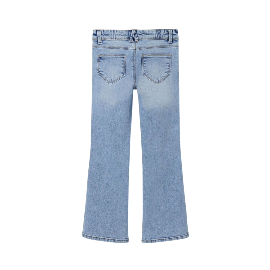 name it pantalone jeans da ragazza a  zampa Polly 13208876 blu medio
