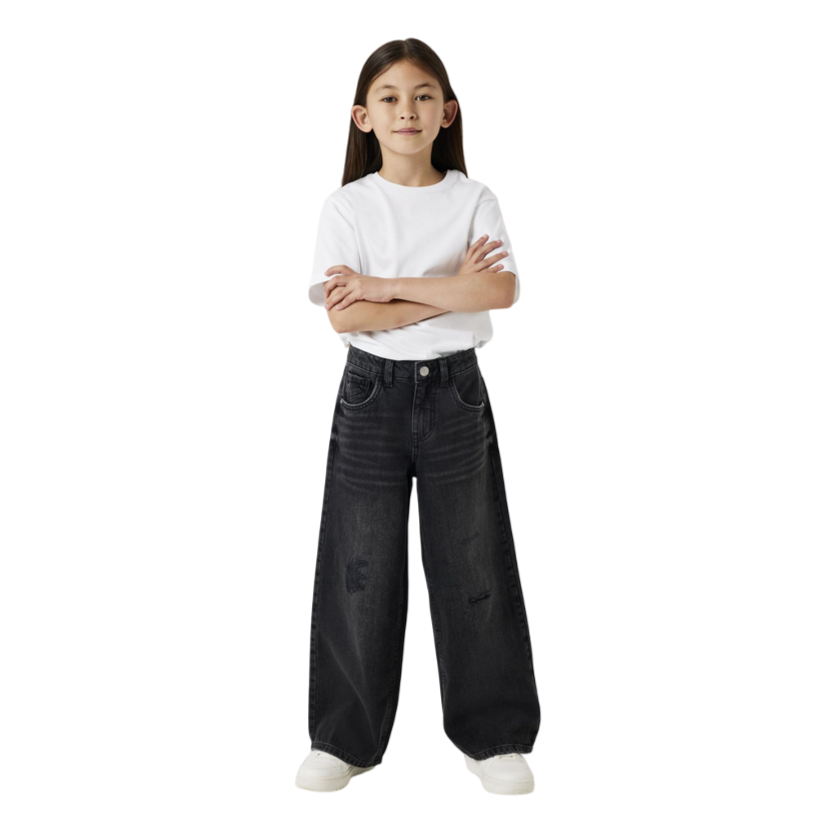 name it pantalone jeans largo e rotto da junior Frose 13211699 1411 nero