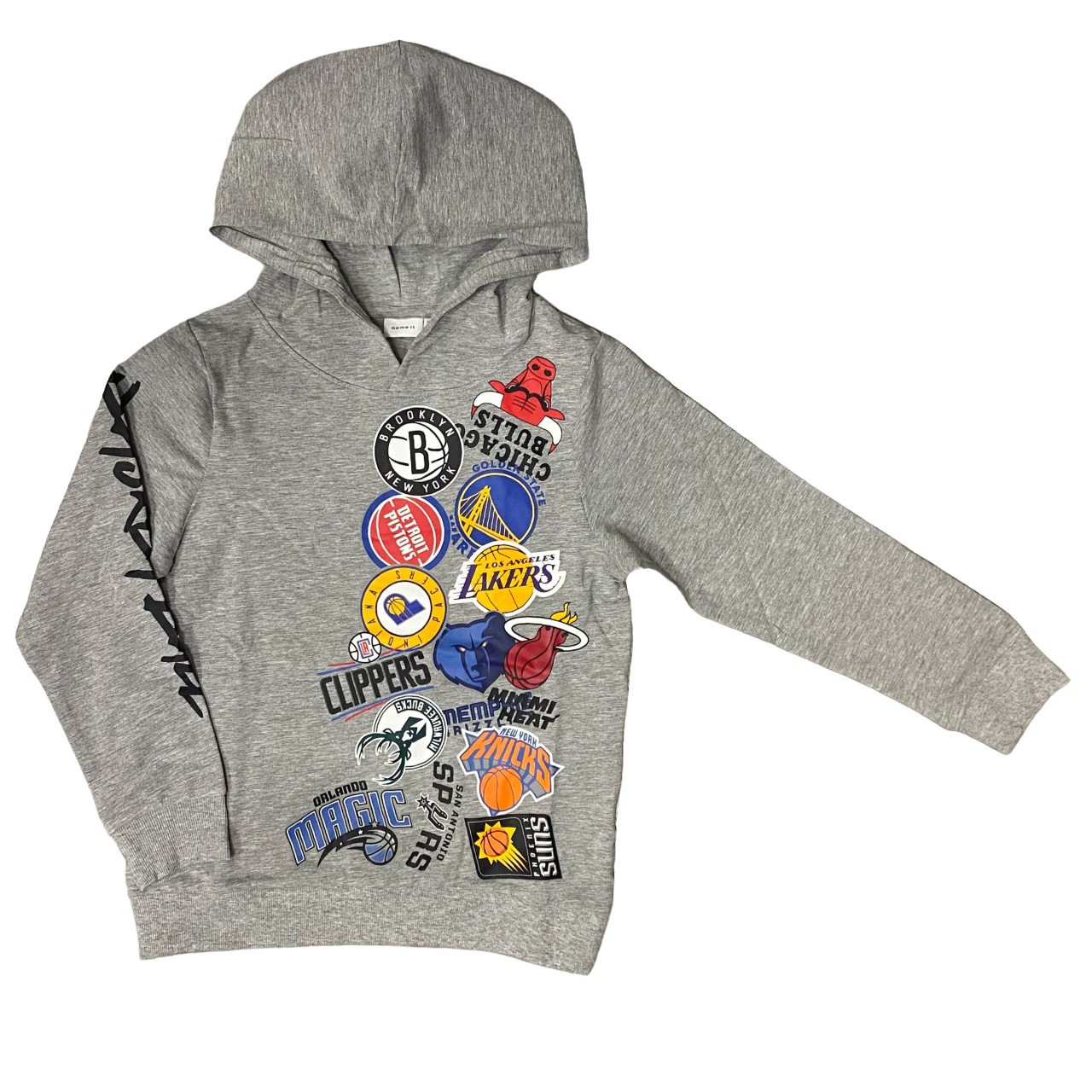 name it felpa leggera con cappuccio da bambino Justy NBA 13232228 grigio