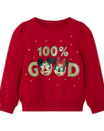 name it maglia in felpina da bambina 100% Good Mickey e Minny 13234184 rosso