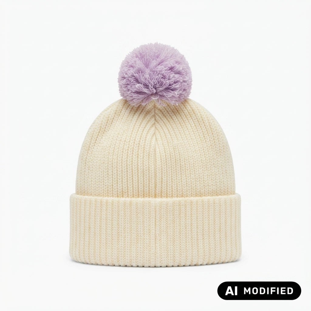 Champion cappello da ragazza con pompom 806449-YS175 panna