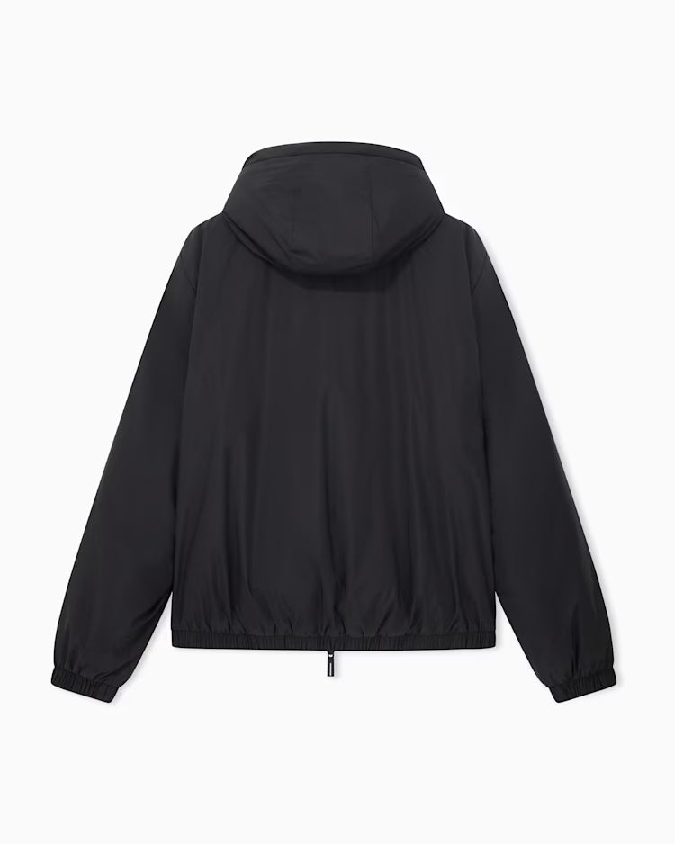 EA7 Armani Giubbino Premium Label over con cappuccio e logo 7M002102 AF25750 UC001 nero